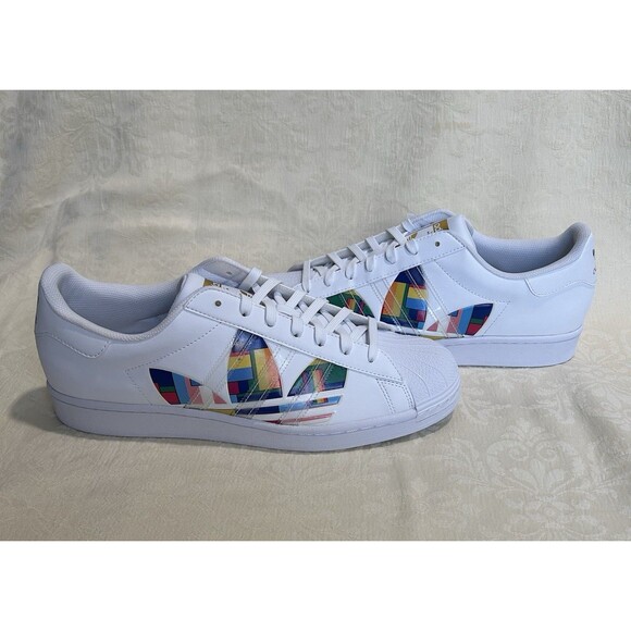 adidas Superstar Pride 2020 White Rainbow FY9022 Size 12 Men Brand New W/ Box main image 10